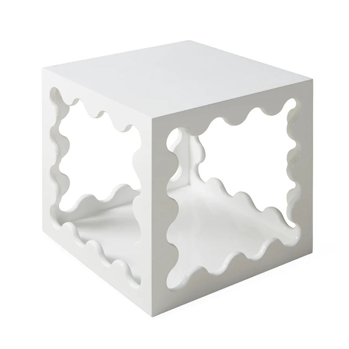 SHOWROOM - Ripple Lacquer Cube - White