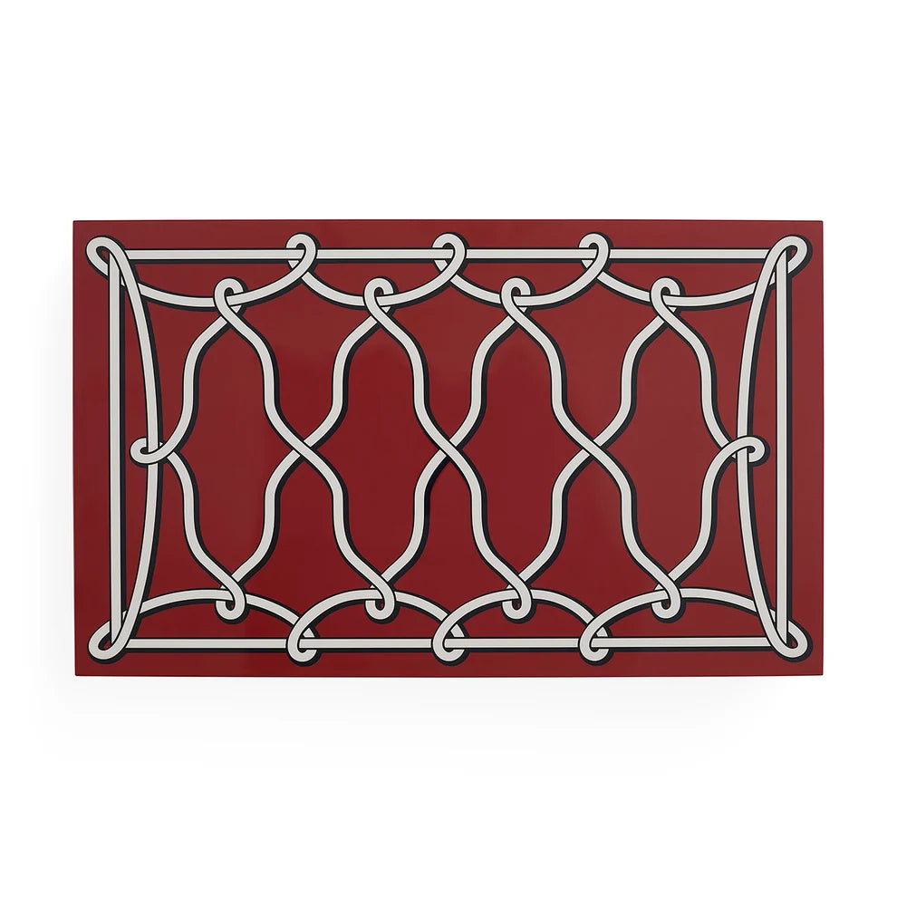 Rita Leather Backgammon Set - Red