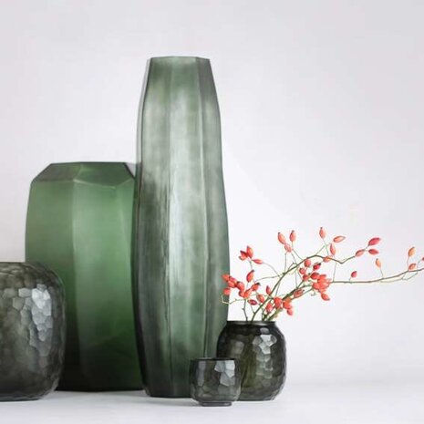 Vase - Koonam - Light Steelgrey / Black Steelgrey - Tall