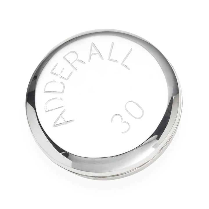 Silver-Plated Adderall Pill Box