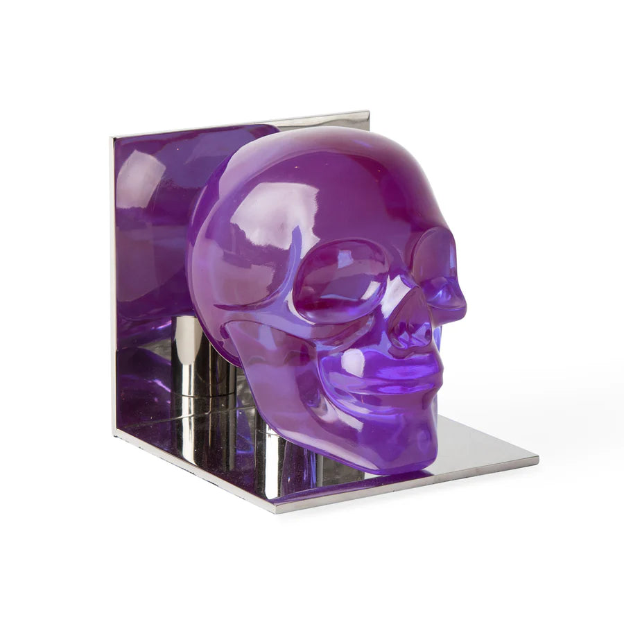 Skull Bookends - Purple