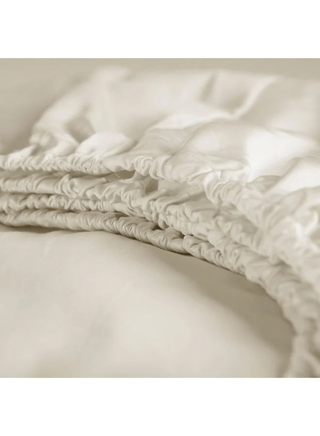 Dreamer Fitted Sheet - Satin Ivory