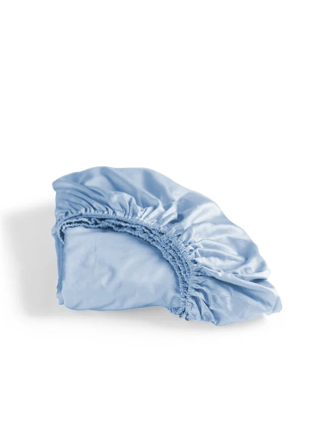 Dreamer Fitted Sheet - Satin Light Blue