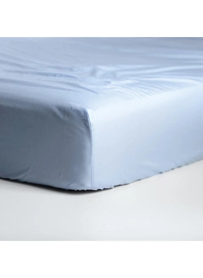 Dreamer Fitted Sheet - Satin Light Blue