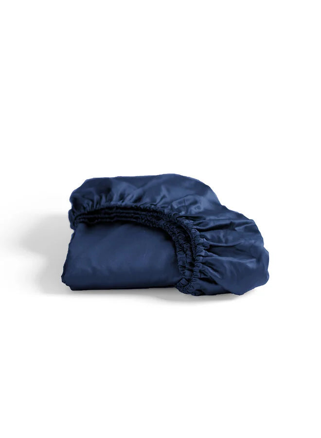 Dreamer Fitted Sheet - Satin Navy