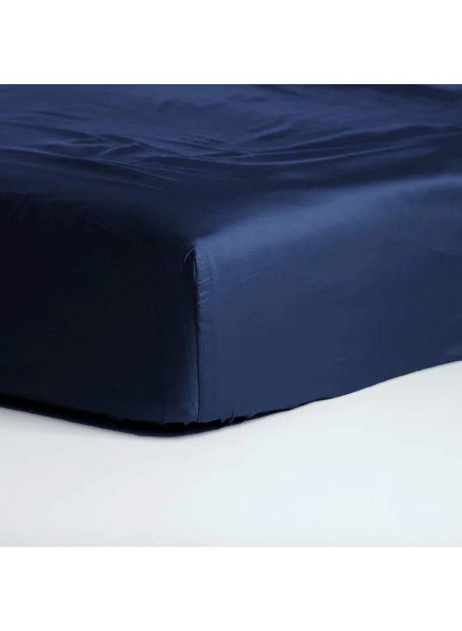 Dreamer Fitted Sheet - Satin Navy