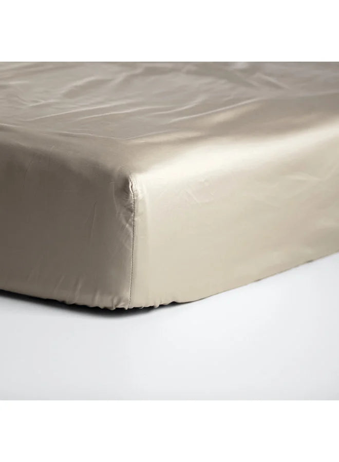 Dreamer Fitted Sheet - Satin Taupe