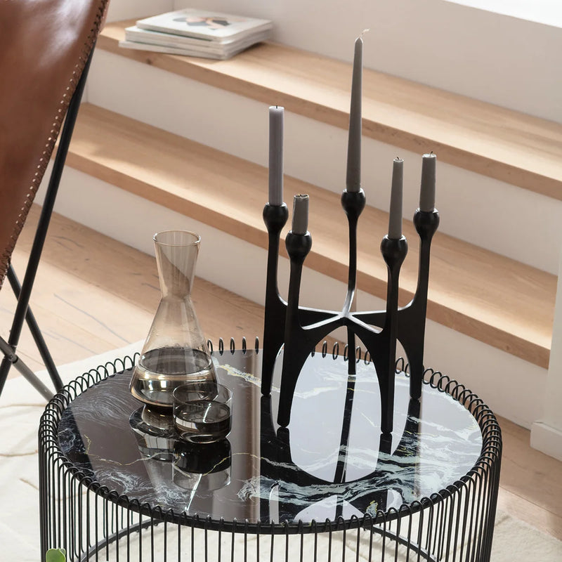 Candle holder - Stacky Black - 31cm