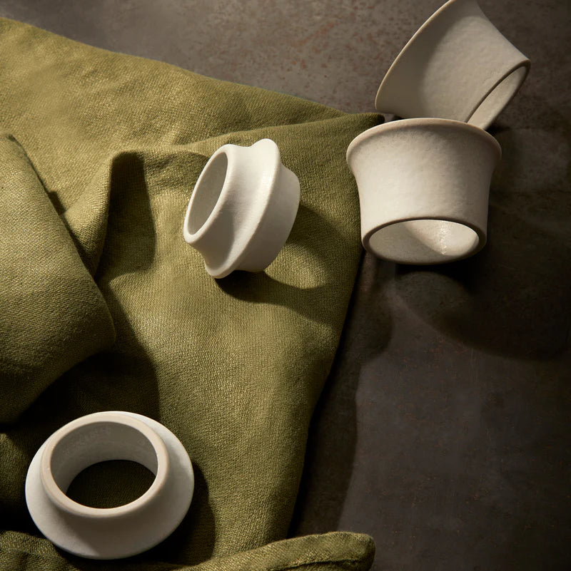 Terra Cuff Napkin Rings Stone (Set of 4)