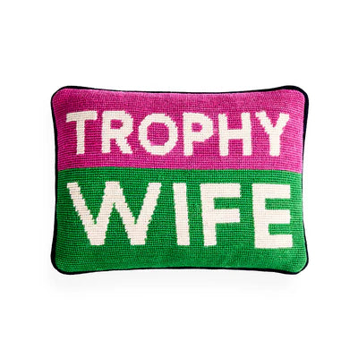 Trophy Wife Needlepoint Cushion