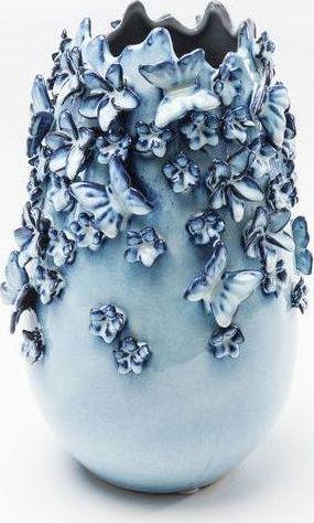 Vase - Butterflies Lightblue - 35cm