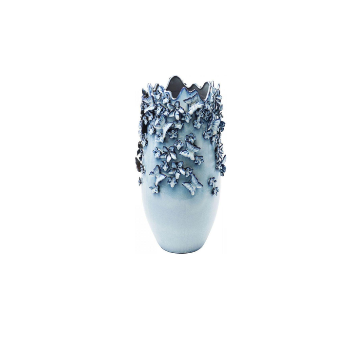 Vase - Butterflies - Lightblue - 50cm