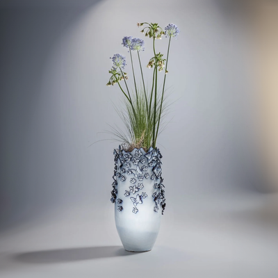 Vase - Butterflies - Lightblue - 50cm