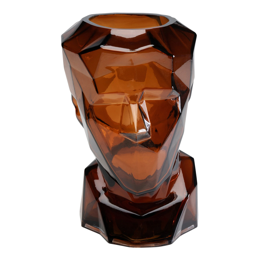 Vase - Prisma Face - Brown - 30cm