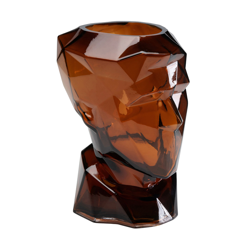 Vase - Prisma Face - Brown - 30cm