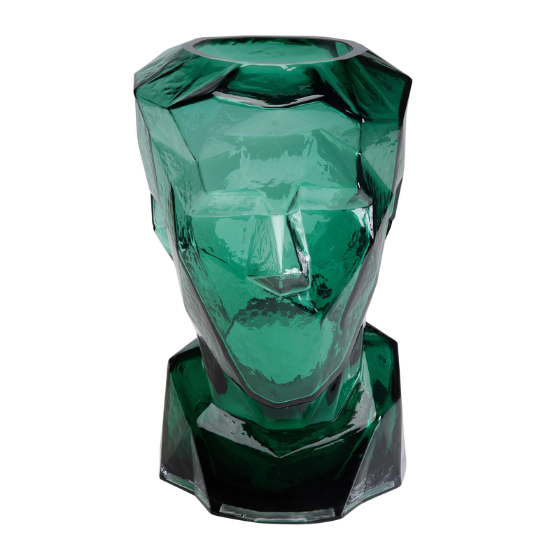 Vase - Prisma Face - Green - 30cm