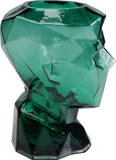 Vase - Prisma Face - Green - 30cm