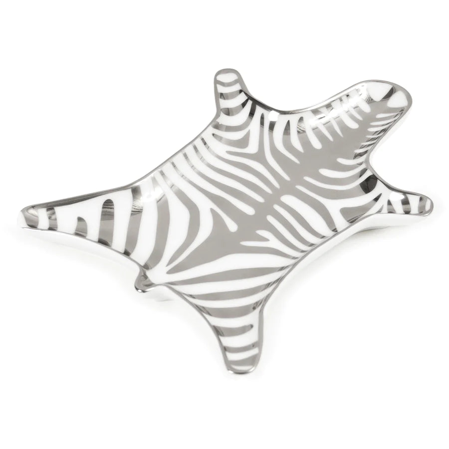 Zebra Stacking Dish Silver