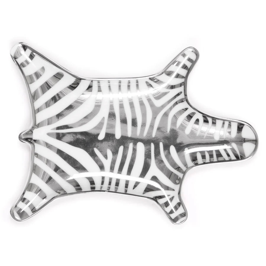 Zebra Stacking Dish Silver