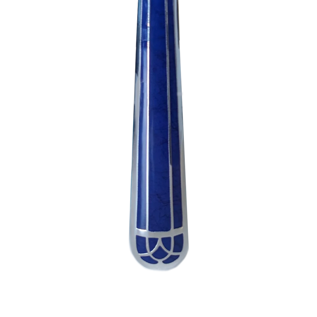 Talisman - Standard Spoon Marbled Blue - Silver Plated